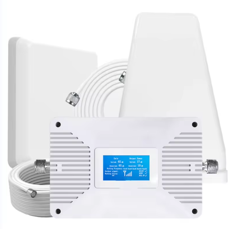 Tri-Band 700MHz 850MHz Cell Phone Signal Booster Amplifier Supports 3G 4G 5G LTE GSM Networks